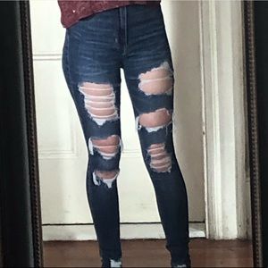 hollister ultra high rise super skinny jeans (00S)